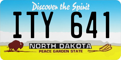 ND license plate ITY641
