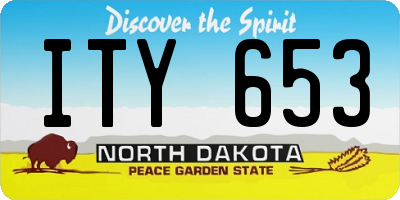 ND license plate ITY653