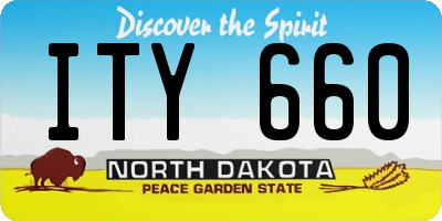 ND license plate ITY660