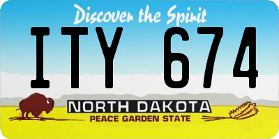 ND license plate ITY674