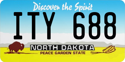 ND license plate ITY688