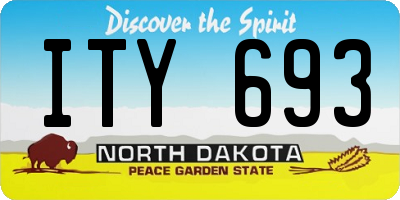 ND license plate ITY693