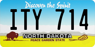 ND license plate ITY714