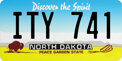 ND license plate ITY741