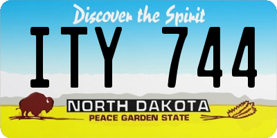 ND license plate ITY744
