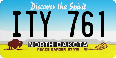 ND license plate ITY761