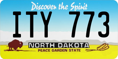 ND license plate ITY773