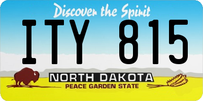 ND license plate ITY815