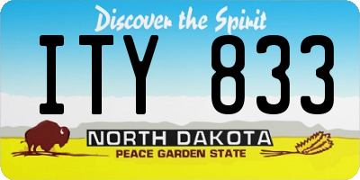ND license plate ITY833