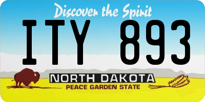 ND license plate ITY893