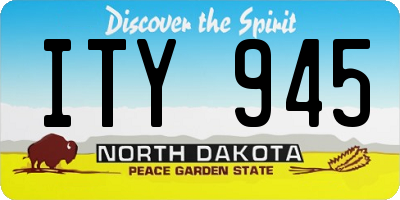 ND license plate ITY945