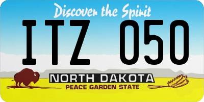 ND license plate ITZ050