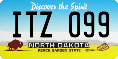 ND license plate ITZ099