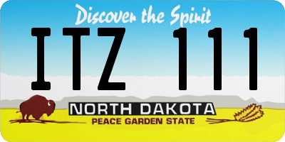 ND license plate ITZ111