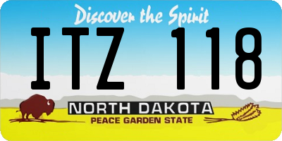 ND license plate ITZ118