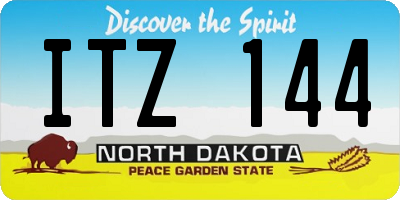 ND license plate ITZ144