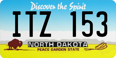 ND license plate ITZ153
