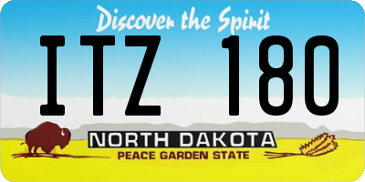 ND license plate ITZ180