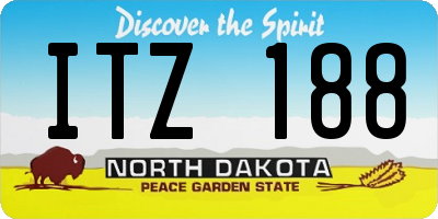 ND license plate ITZ188