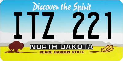 ND license plate ITZ221