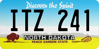 ND license plate ITZ241