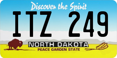 ND license plate ITZ249