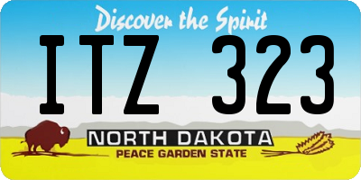 ND license plate ITZ323