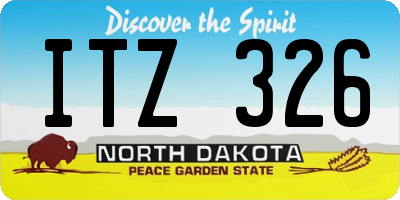 ND license plate ITZ326
