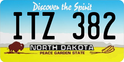 ND license plate ITZ382