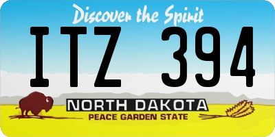 ND license plate ITZ394