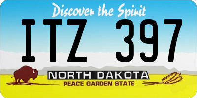 ND license plate ITZ397