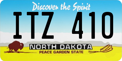 ND license plate ITZ410