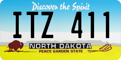 ND license plate ITZ411