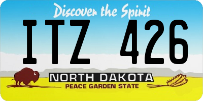 ND license plate ITZ426