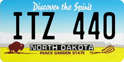 ND license plate ITZ440