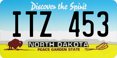 ND license plate ITZ453