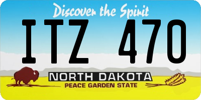 ND license plate ITZ470