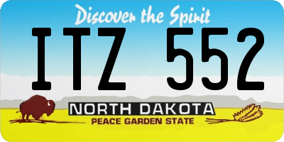 ND license plate ITZ552