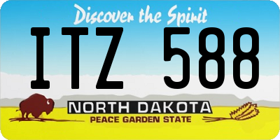 ND license plate ITZ588