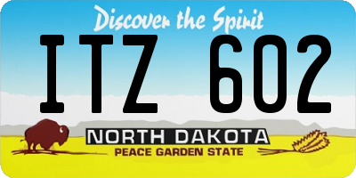 ND license plate ITZ602