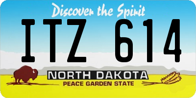 ND license plate ITZ614