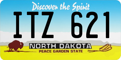 ND license plate ITZ621