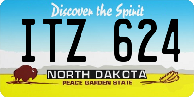 ND license plate ITZ624