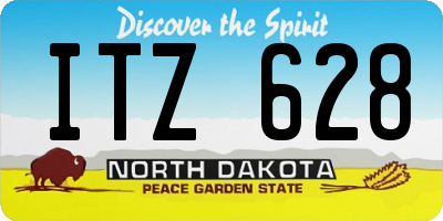 ND license plate ITZ628