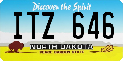 ND license plate ITZ646