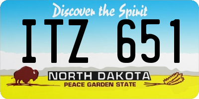 ND license plate ITZ651