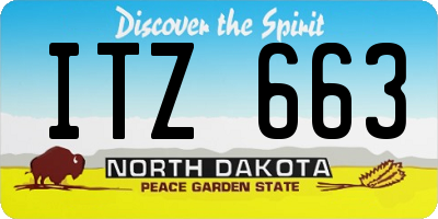 ND license plate ITZ663
