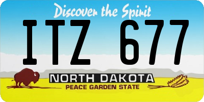 ND license plate ITZ677