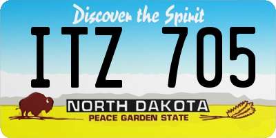 ND license plate ITZ705