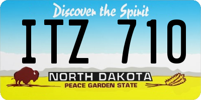 ND license plate ITZ710